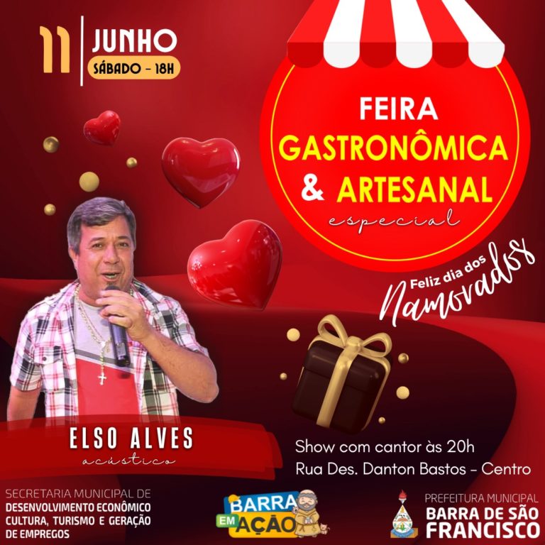 Elso, do Bonde Capixaba vai animar a  noite do sábado, na feira gastronômica, com show em homenagem aos namorados