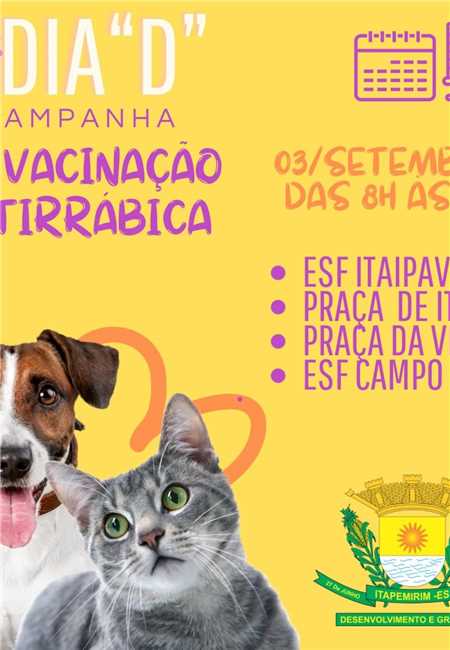 Dia D de Vacinação Antirrábica