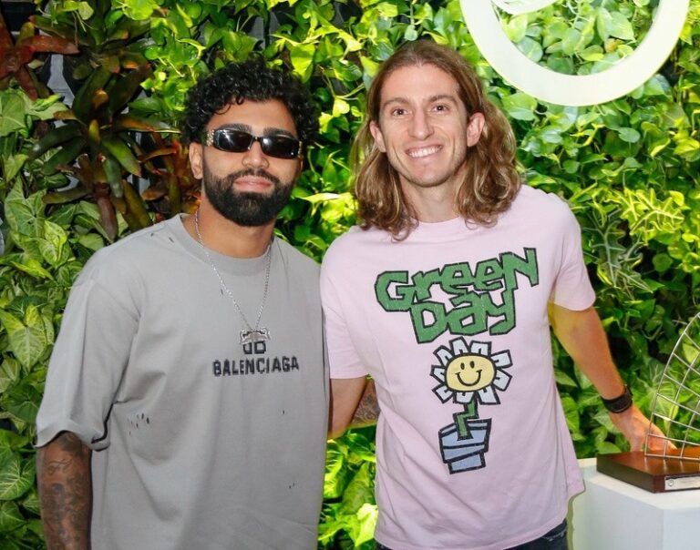 Após derrota do Flamengo na Recopa, Gabigol e Filipe Luís marcam presença no Rio Open