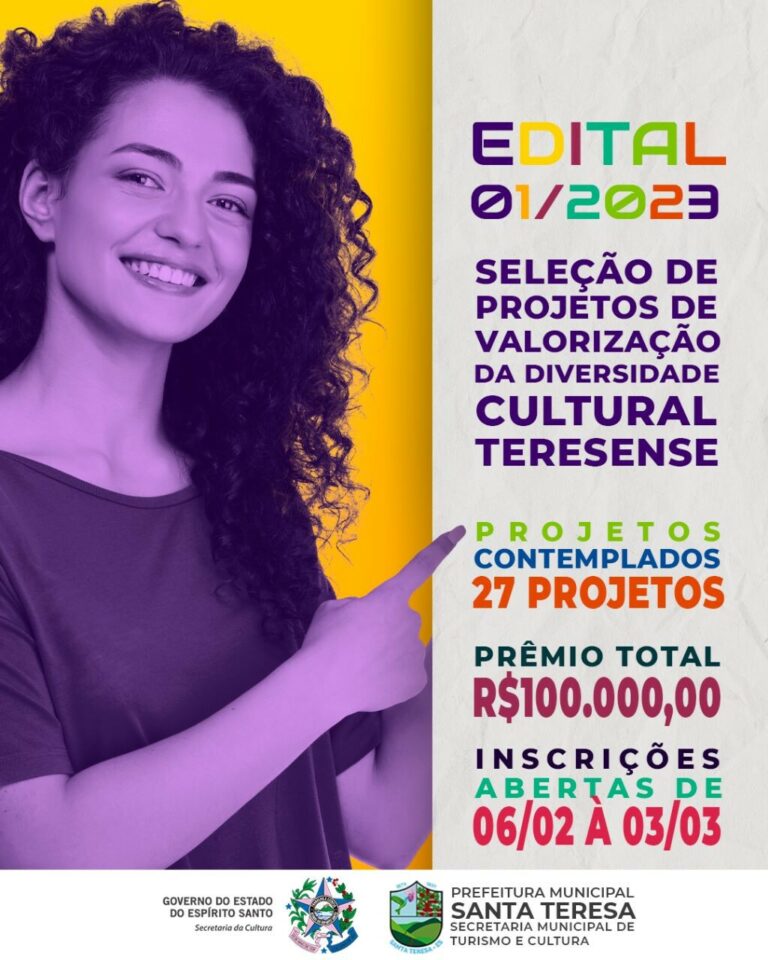 ⌛🧫Coinvestimento Fundo a Fundo da Cultura – Prefeitura de Santa Teresa-ES