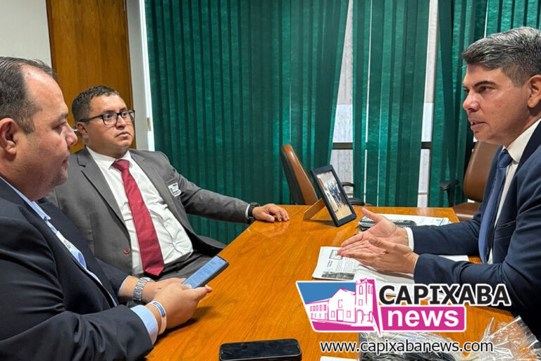 Presidente da Câmara, Renan Delfino, e Prefeito Leo Português buscam investimentos para Anchieta em Brasília